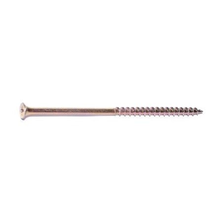 Buildright 4-1/2 in, Phillips Drive, Flat Head Wood Screw, Zinc Yellow Steel, 500 PK 03452